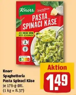 REWE Knorr Spaghetteria Pasta Spinaci Käse Angebot