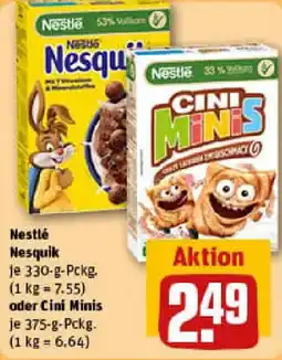 REWE Nestlé Nesquik oder Cini Minis Angebot