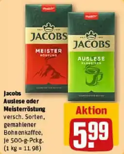 REWE Jacobs Auslese oder Meisterröstung Angebot