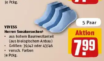 REWE VIVESS Herren Sneakersocken Angebot