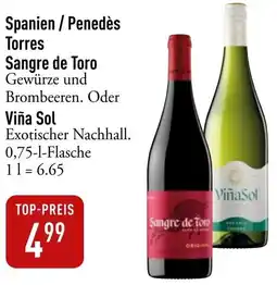 Galeria Markthalle Spanien / Penedès Torres Sangre de Toro oder Viña Sol Angebot