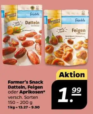 NETTO Farmer's Snack Datteln, Feigen oder Aprikosen Angebot
