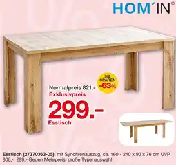 Möbelzentrum Pforzheim HOM'IN Esstisch Angebot