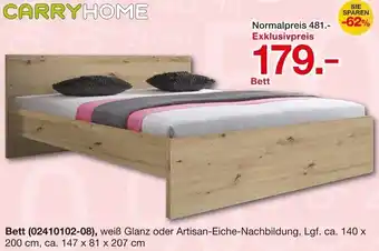 Möbelzentrum Pforzheim CARRYHOME Bett Angebot