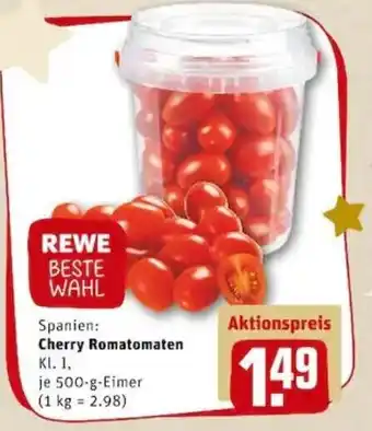 REWE PETZ Cherry Romatomaten 500g Eimer Angebot