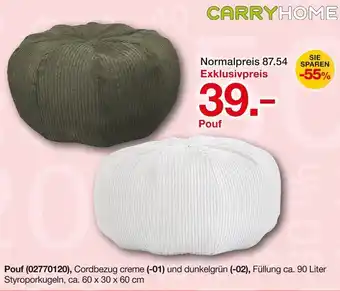Möbelzentrum Pforzheim CARRYHOME Pouf Angebot