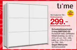 Möbelzentrum Pforzheim Time schwebetürenschrank 2-türig Angebot