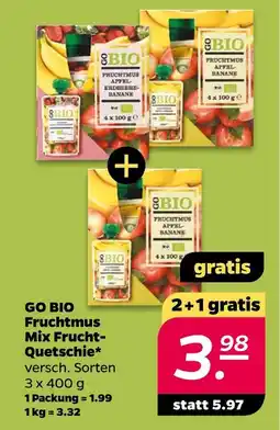 NETTO Go bio fruchtmus mix frucht- quetschie Angebot
