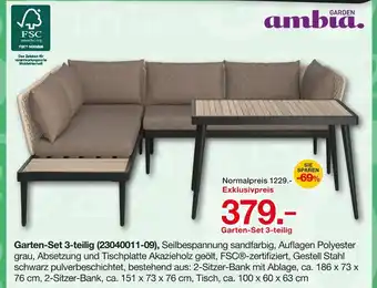 Möbelzentrum Pforzheim Ambia garten-set 3-teilig Angebot