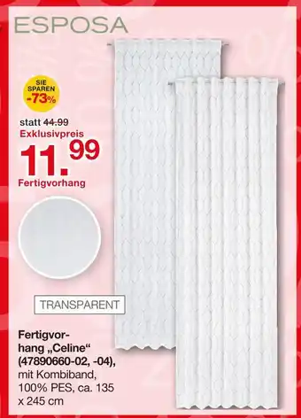 Möbelzentrum Pforzheim Esposa fertigvorhang „celine“ Angebot