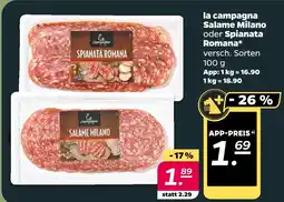 NETTO La campagna salame milano oder spianata romana Angebot