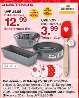 Möbelzentrum Pforzheim Justinus backformen-set 3-teilig oder teigschaber Angebot