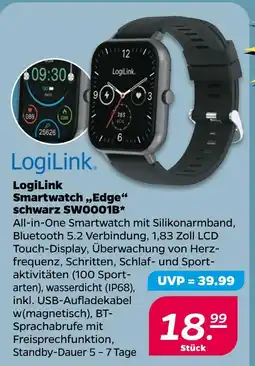NETTO Logilink smartwatch „edge“ schwarz sw0001b Angebot
