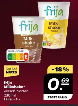 NETTO Frija milkshake Angebot