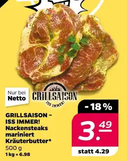 NETTO Nackensteaks mariniert kräuterbutter Angebot