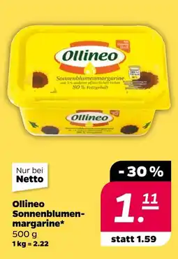 NETTO Ollineo ollineo sonnenblumenmargarine Angebot