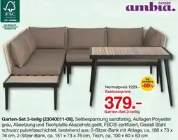 Möbelzentrum Pforzheim GARDEN ambia Garten-Set 3-teilig Angebot