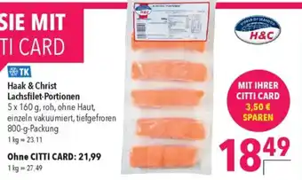 CITTI Markt Haak & Christ Lachsfilet-Portionen Angebot