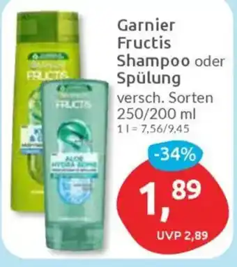 Budni Garnier Fructis Shampoo oder Spülung Angebot