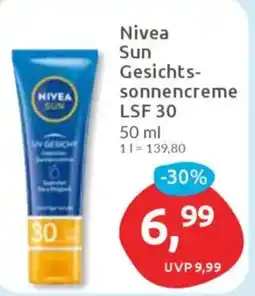 Budni Nivea Sun Gesichtssonnencreme LSF 30 Angebot