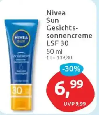 Budni Nivea Sun Gesichtssonnencreme LSF 30 Angebot