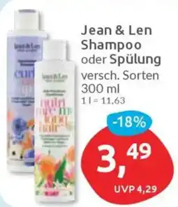 Budni Jean & Len Shampoo oder Spülung Angebot