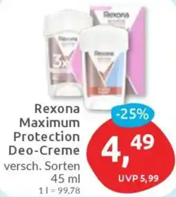 Budni Rexona Maximum Protection Deo-Creme Angebot