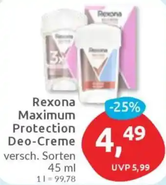 Budni Rexona Maximum Protection Deo-Creme Angebot