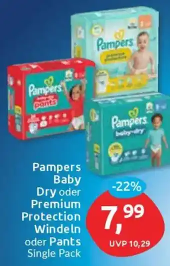 Budni Pampers Baby Dry oder Premium Protection Angebot