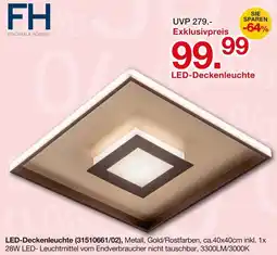 Möbelzentrum Pforzheim FISCHER & HONSEL LED-Deckenleuchte Angebot