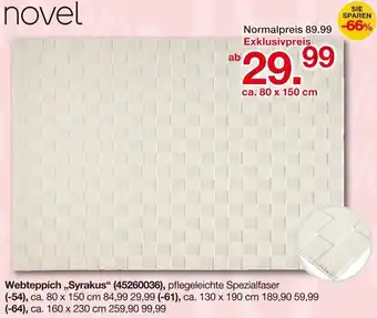 Möbelzentrum Pforzheim Novel Webteppich ,,Syrakus" Angebot