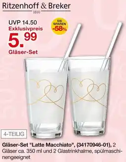 Möbelzentrum Pforzheim Ritzenhoff & Breker Gläser-Set "Latte Macchiato" Angebot