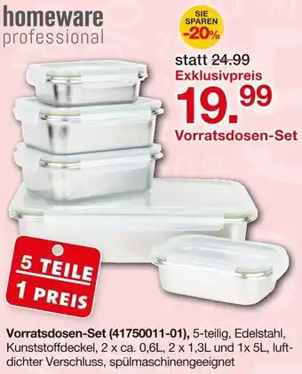 Möbelzentrum Pforzheim homeware professional Vorratsdosen-Set Angebot
