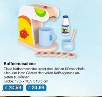 Hartfelder Spielzeug Kaffeemaschine 17.5x10.5x16.5cm Angebot