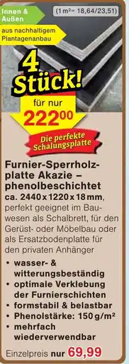 Wiglo Wunderland Furnier-Sperrholzplatte Akazie - phenolbeschichtet Angebot
