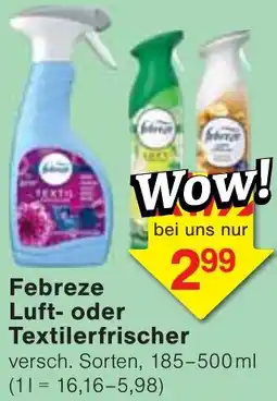 Wiglo Wunderland Febreze Luft- oder Textilerfrischer Angebot