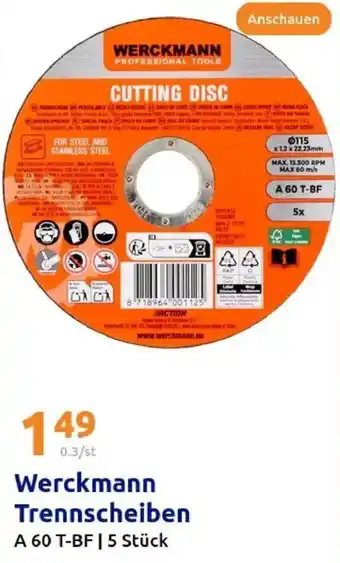 Action Werckmann Trennscheiben Angebot