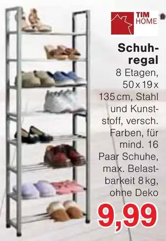 Wiglo Wunderland TIM HOME Schuhregal Angebot