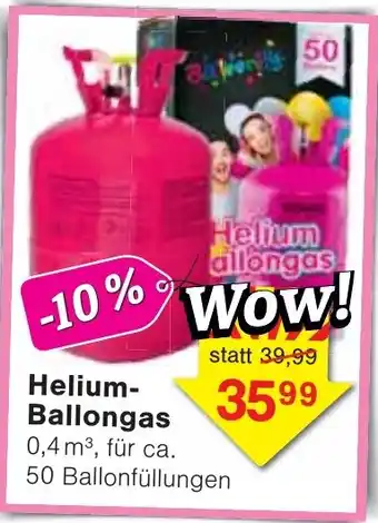 Wiglo Wunderland Helium Ballongas Angebot