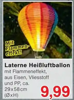 Wiglo Wunderland Laterne Heißluftballon Angebot