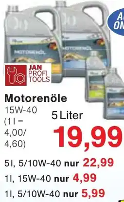Wiglo Wunderland JAN PROFI TOOLS Motorenöle Angebot
