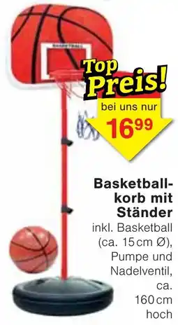 Wiglo Wunderland Basketballkorb mit Ständer Angebot