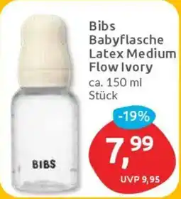 Budni Bibs Babyflasche Latex Medium Flow Ivory Angebot