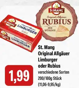 Feneberg St. Mang Original Allgäuer Limburger oder Rubius Angebot