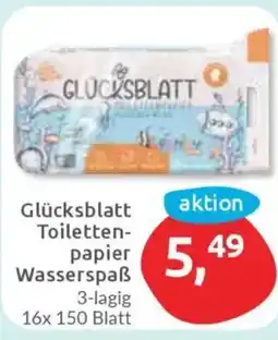 Budni Glücksblatt Toilettenpapier Wasserspaẞ Angebot