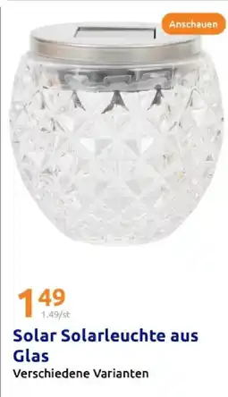Action Solar solarleuchte aus glas Angebot