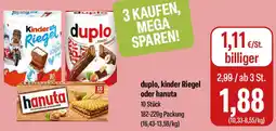 Feneberg duplo, kinder Riegel oder hanuta Angebot