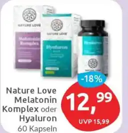 Budni Nature Love Melatonin Komplex oder Hyaluron Angebot
