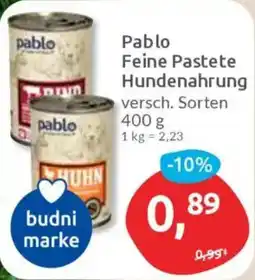 Budni Pablo Feine Pastete Hundenahrung Angebot