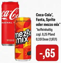 Feneberg Coca-Cola, Fanta, Sprite oder mezzo mix Angebot